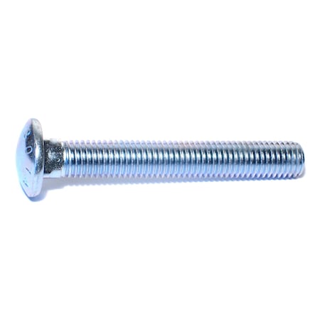 Midwest Fastener Carriage Bolt, Square Neck, 11 (Coarse), 4-1/2 in L, Steel, Zinc Plated, 25 PK 01168